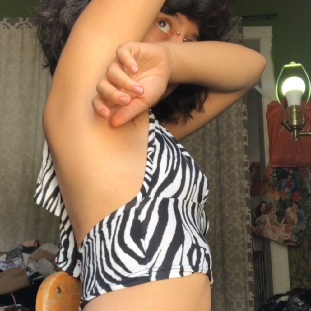 Zebra Stripped Halter Top